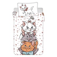 JERRY FABRICS Pamučna dječja posteljina za dječji krevetić 100x135 cm Marie Cat "Friends" bijela